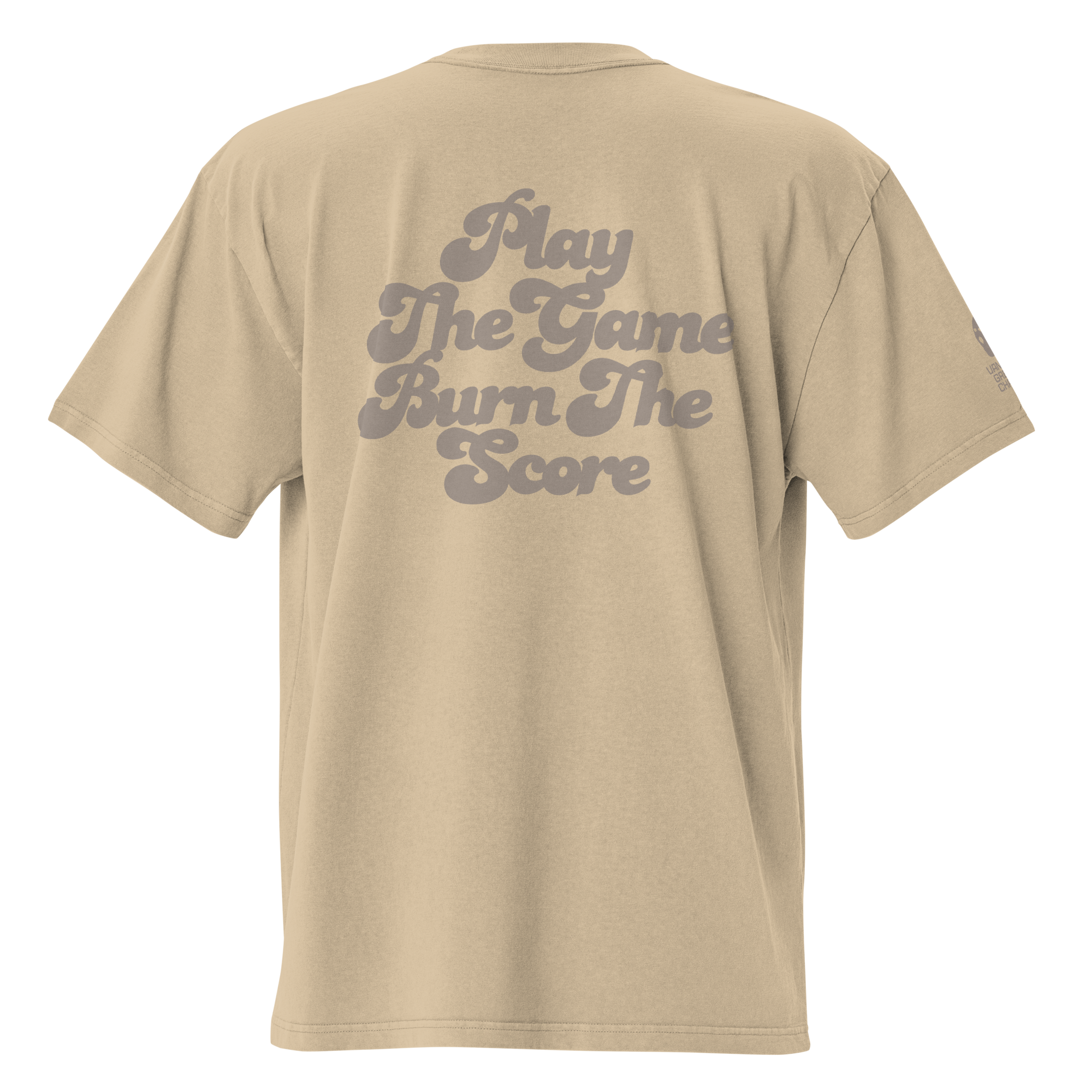 Play The Game Burn The Score Oversized Heavy Faded Tee