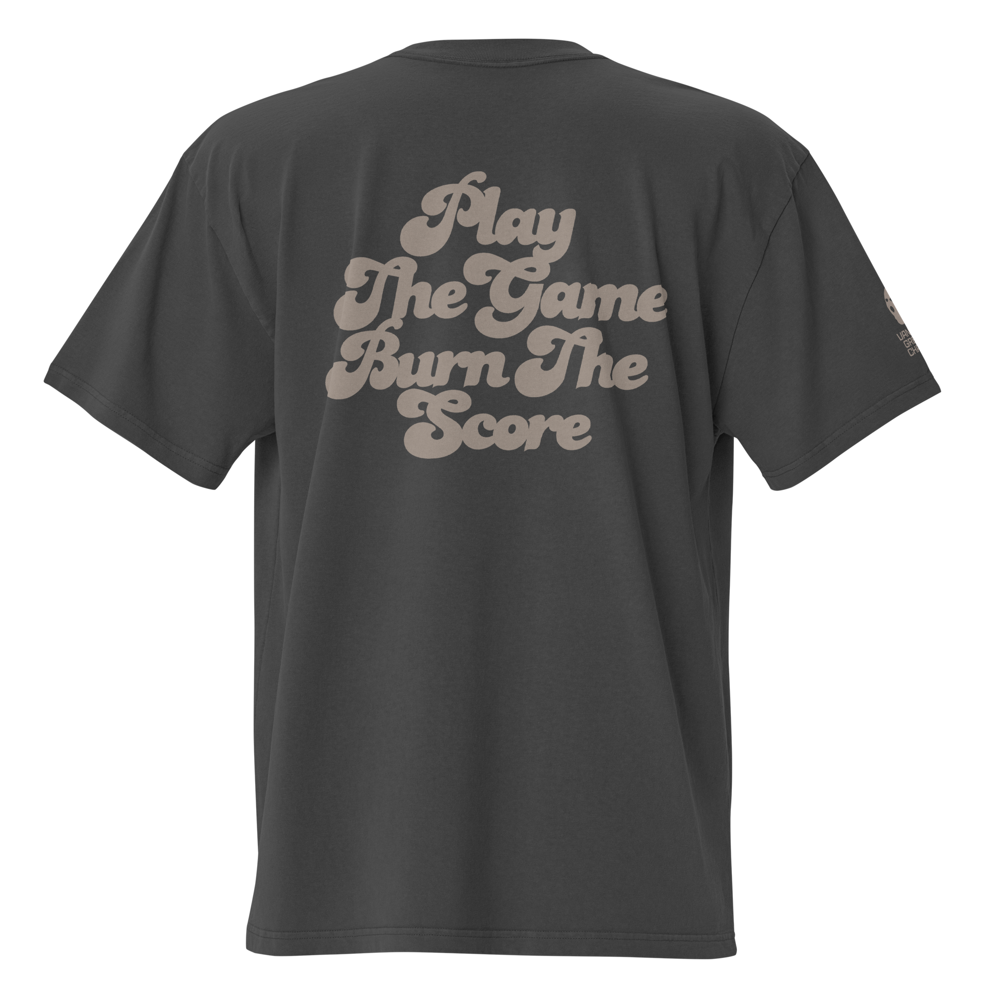 Play The Game Burn The Score Oversized Heavy Faded Tee