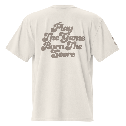 Play The Game Burn The Score Oversized Heavy Faded Tee