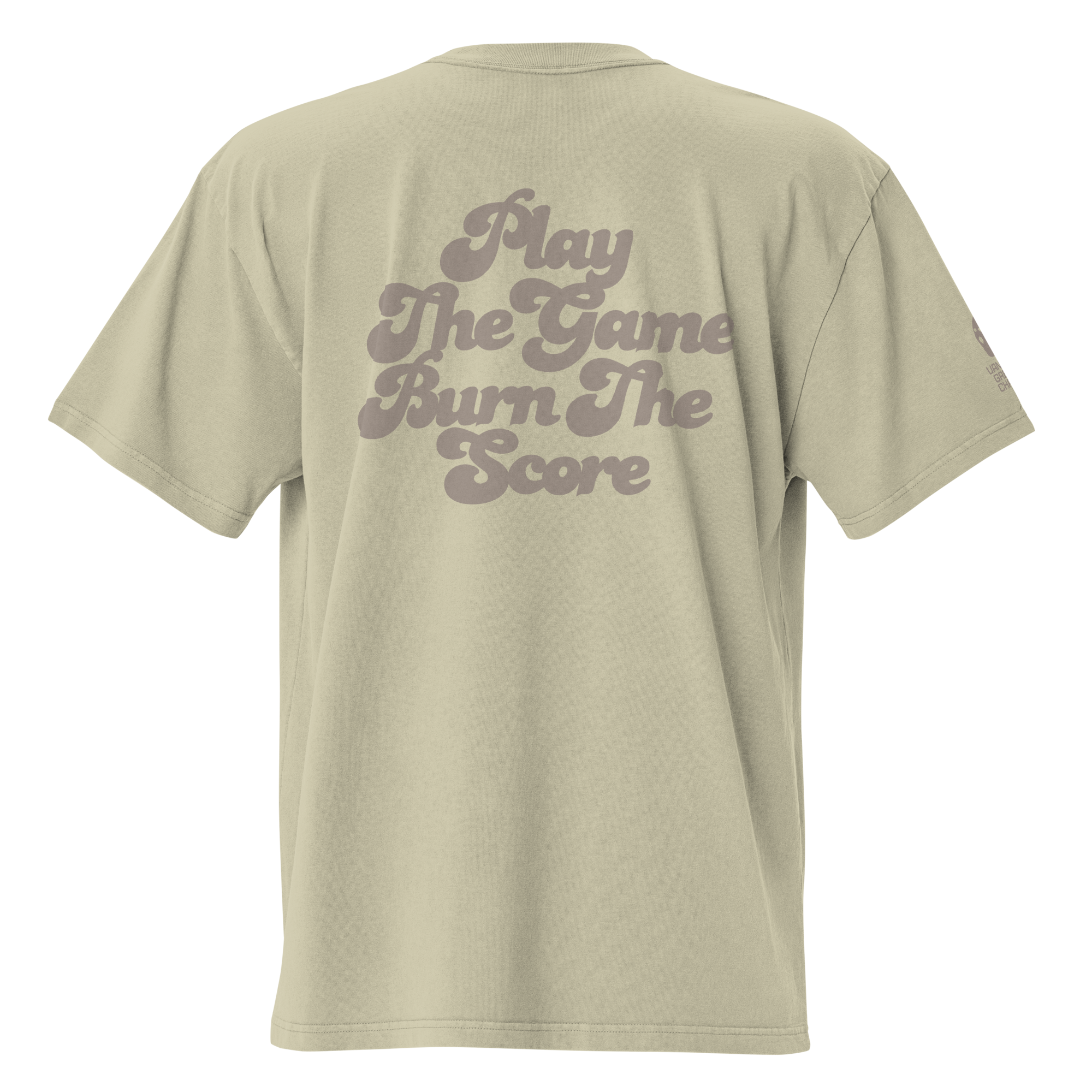 Play The Game Burn The Score Oversized Heavy Faded Tee